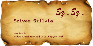 Szives Szilvia névjegykártya